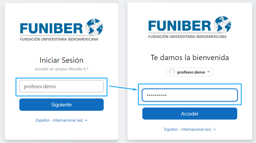 Login estudiante